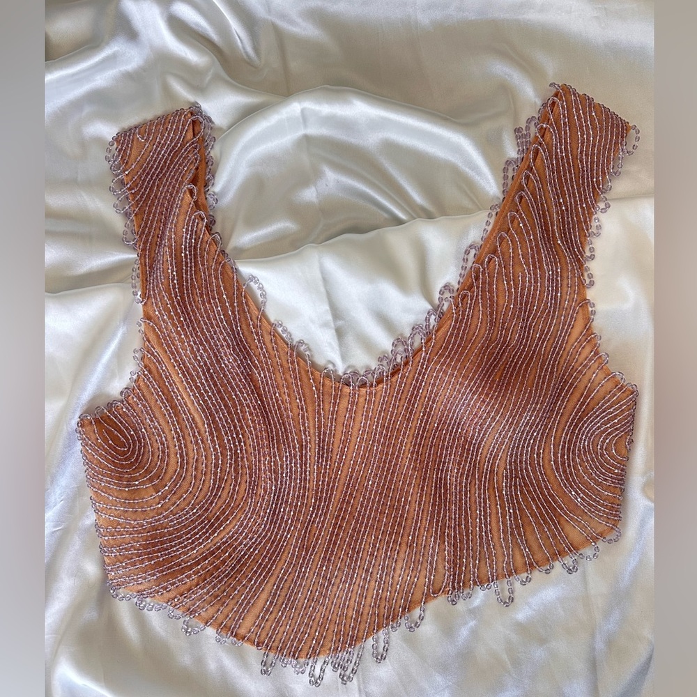 Rare⚡️La Perla Elegant Beaded Women's Top - nude color